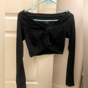 Urban outfitters black cropped sweater